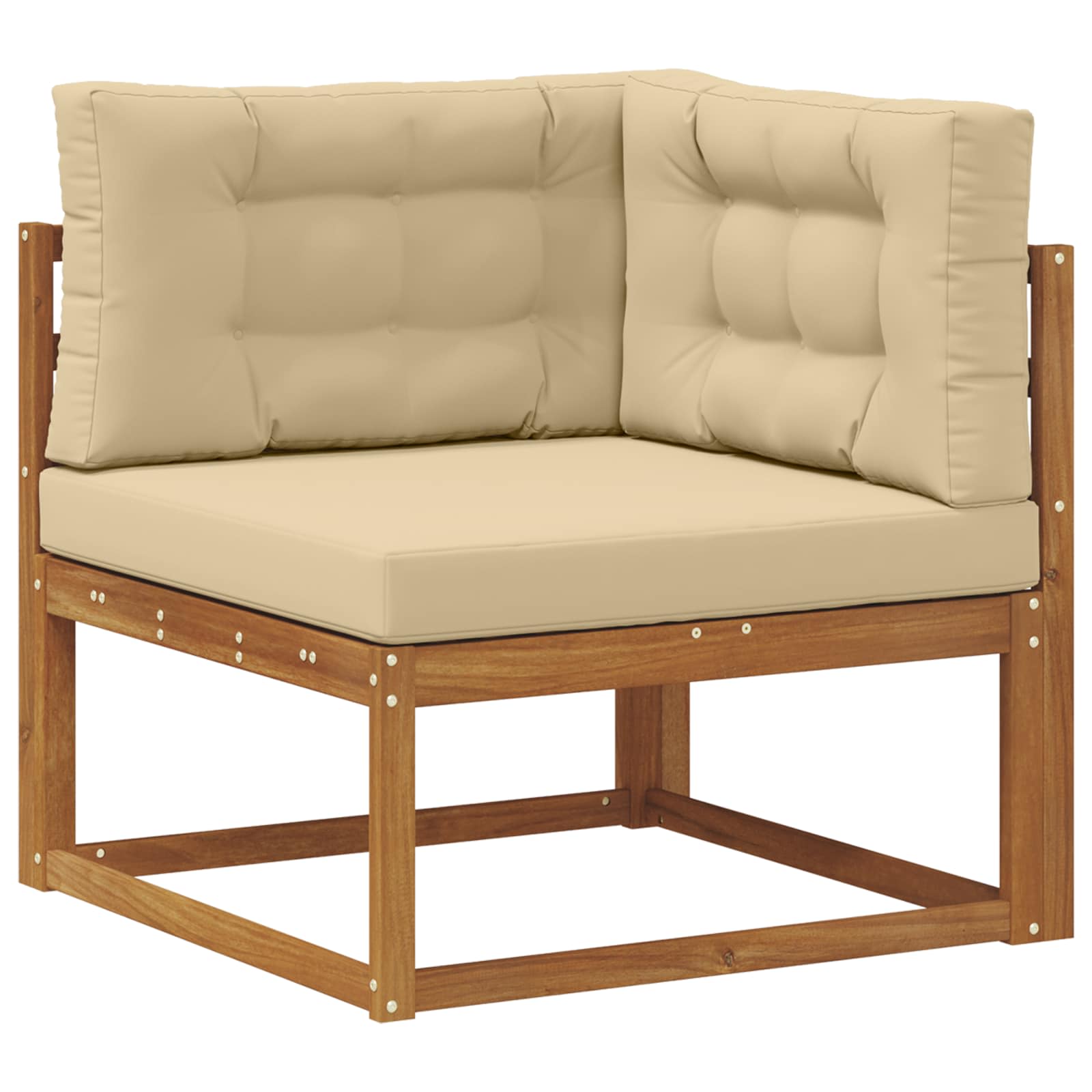 Set vanjskih sofa s jastukom 4 pcs Prirodna i bež