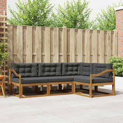 Set vanjskih sofa 4 kom. Prirodna i antracit Smeđa 245,5 x 166,5 x 73 cm