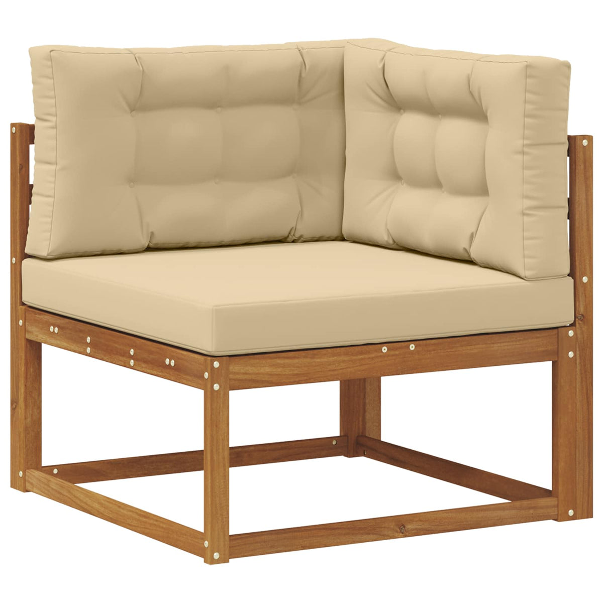 Set vanjskih sofa 6 kom. Prirodna i bež Smeđa 408 x 170,5 x 73 cm