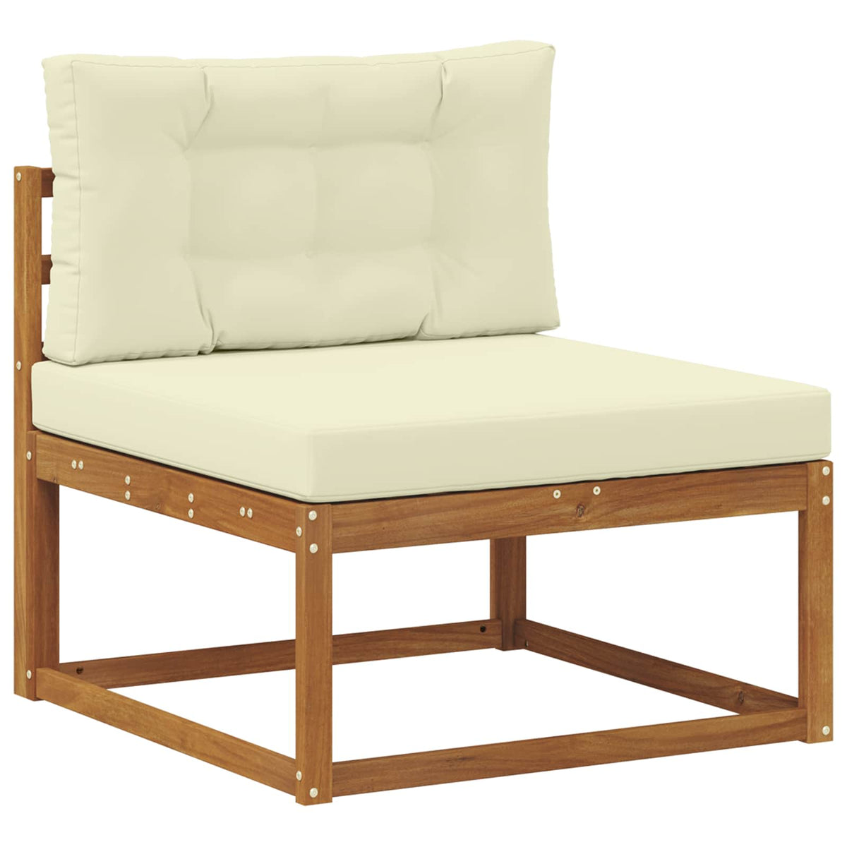 Set vanjskih sofa 6 kom. Prirodna i krem Smeđa 331 x 172,5 x 73 cm