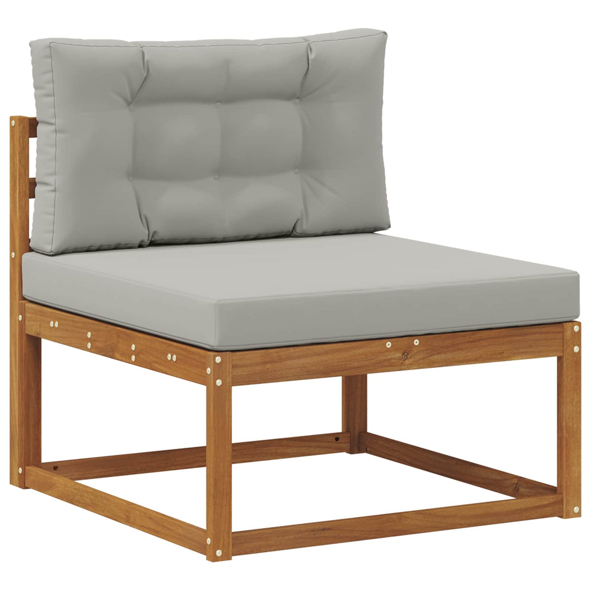 Set vanjskih sofa 6 kom. Prirodna i svijetlo siva Smeđa 333 x 162,5 x 73 cm