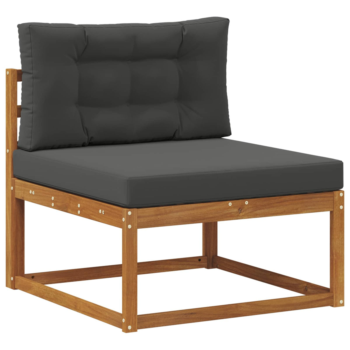 Set vanjskih sofa 6 kom. Prirodna i antracit Smeđa 325 x 168,5 x 73 cm