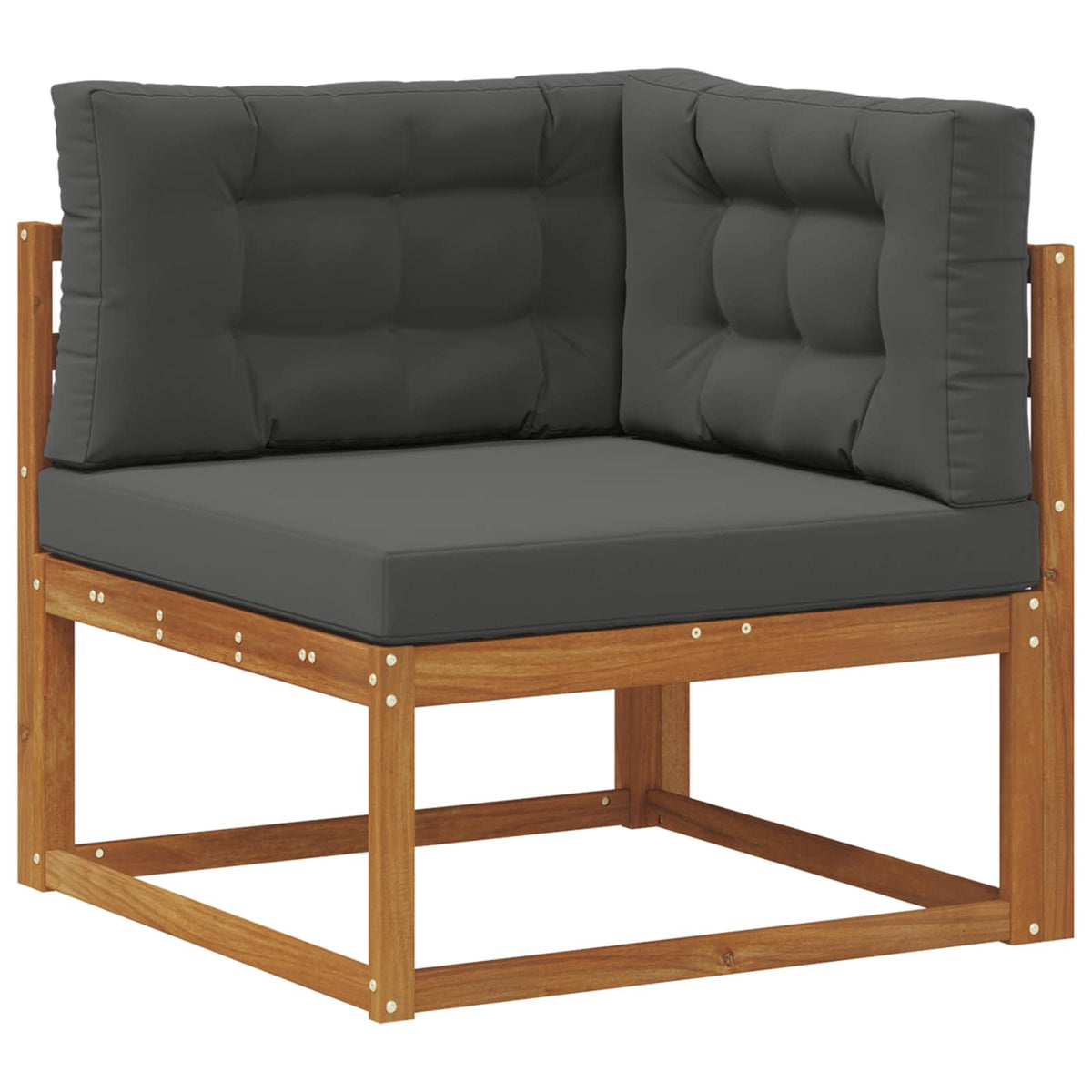 Set vanjskih sofa 10 kom. Prirodna i antracit Smeđa 483 x 250 x 73 cm