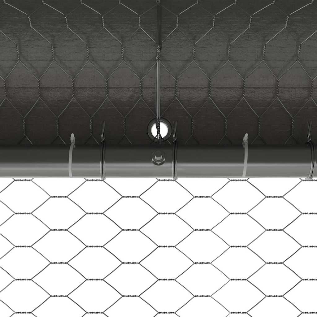 Kavez za piliće 3 pcs Srebrno 600 x 200 x 200 cm Cinkani čelik