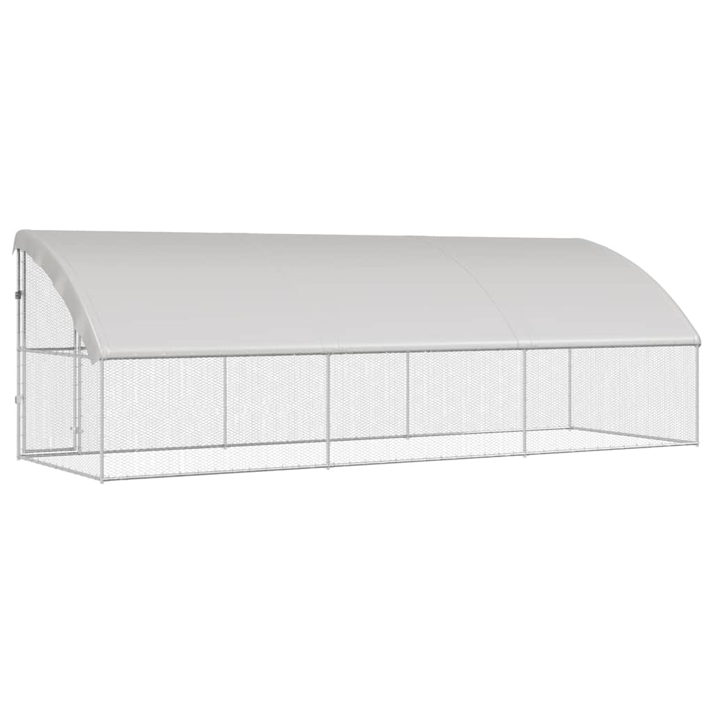 Kavez za piliće 3 pcs Srebrno 600 x 200 x 200 cm Cinkani čelik