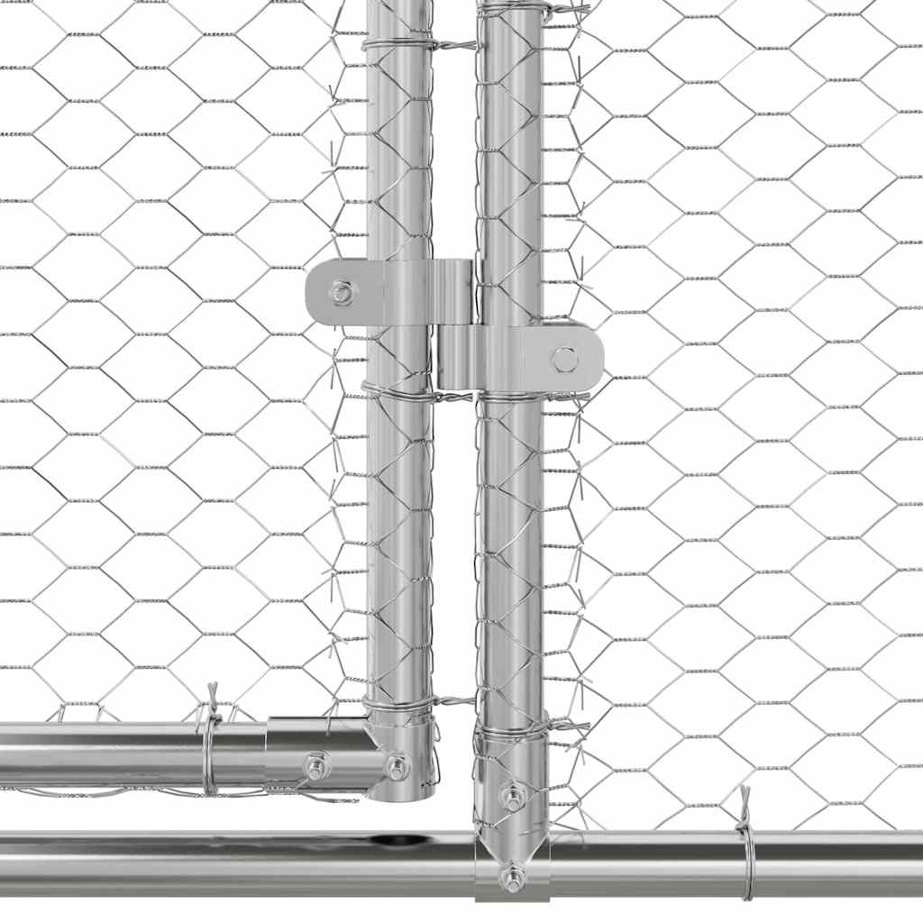 Kavez za piliće 4 pcs Srebrno 800 x 200 x 200 cm Cinkani čelik
