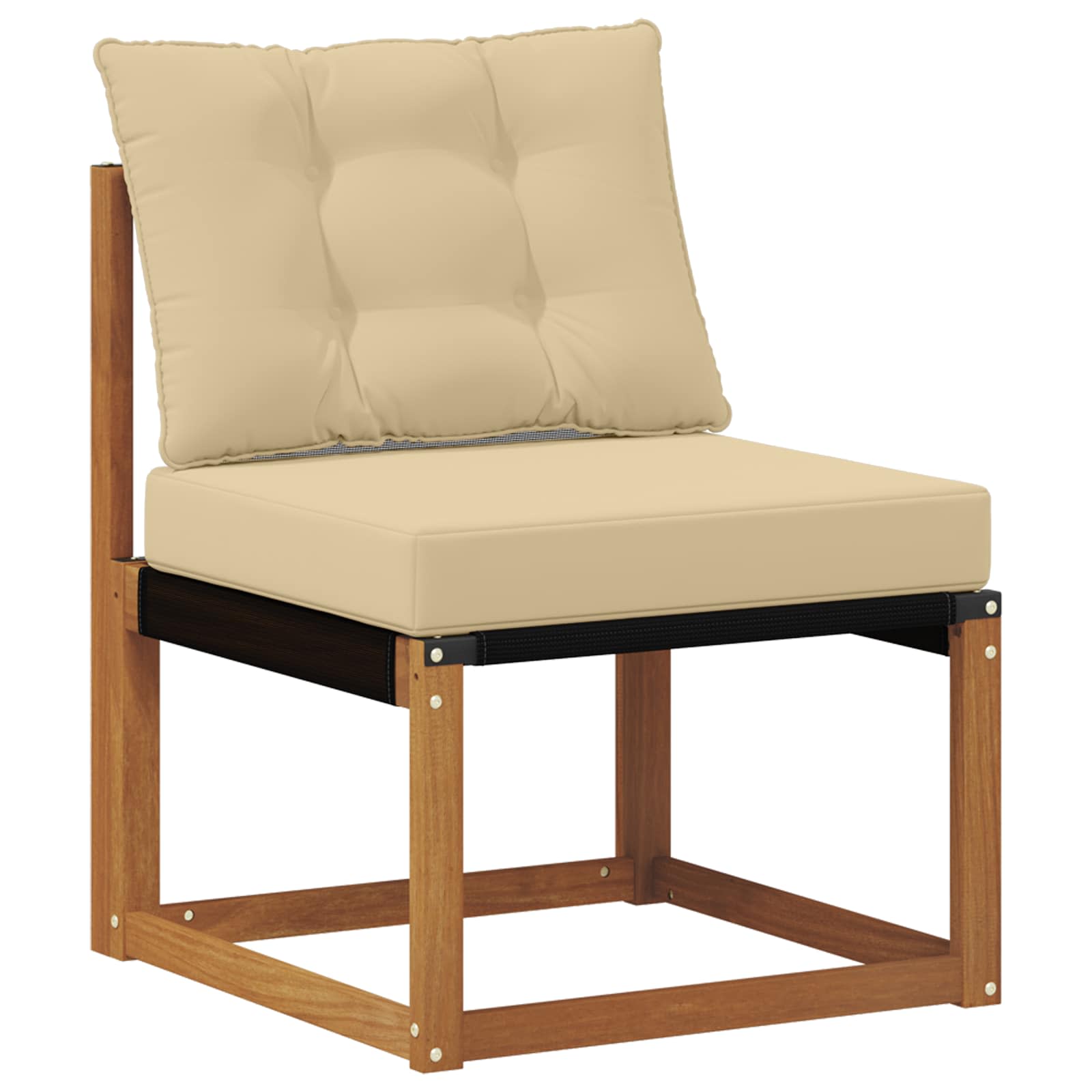 Set vanjskih sofa s jastukom 4 pcs Prirodna i bež
