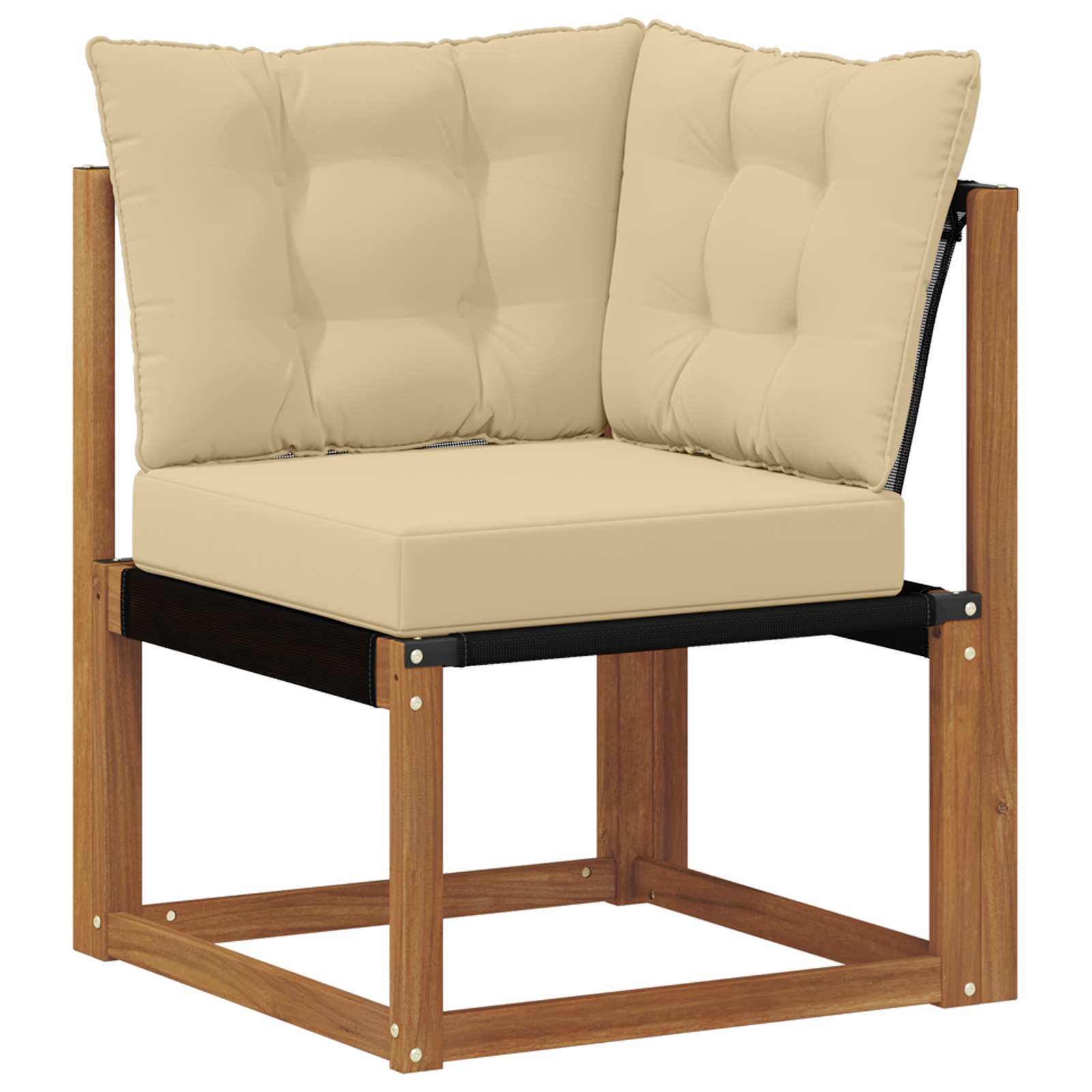 Set vanjskih sofa s jastukom 4 pcs Prirodna i bež