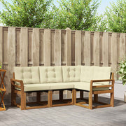 Set vanjskih sofa 4 kom. Prirodna i krem Smeđa 190 x 130,5 x 73 cm