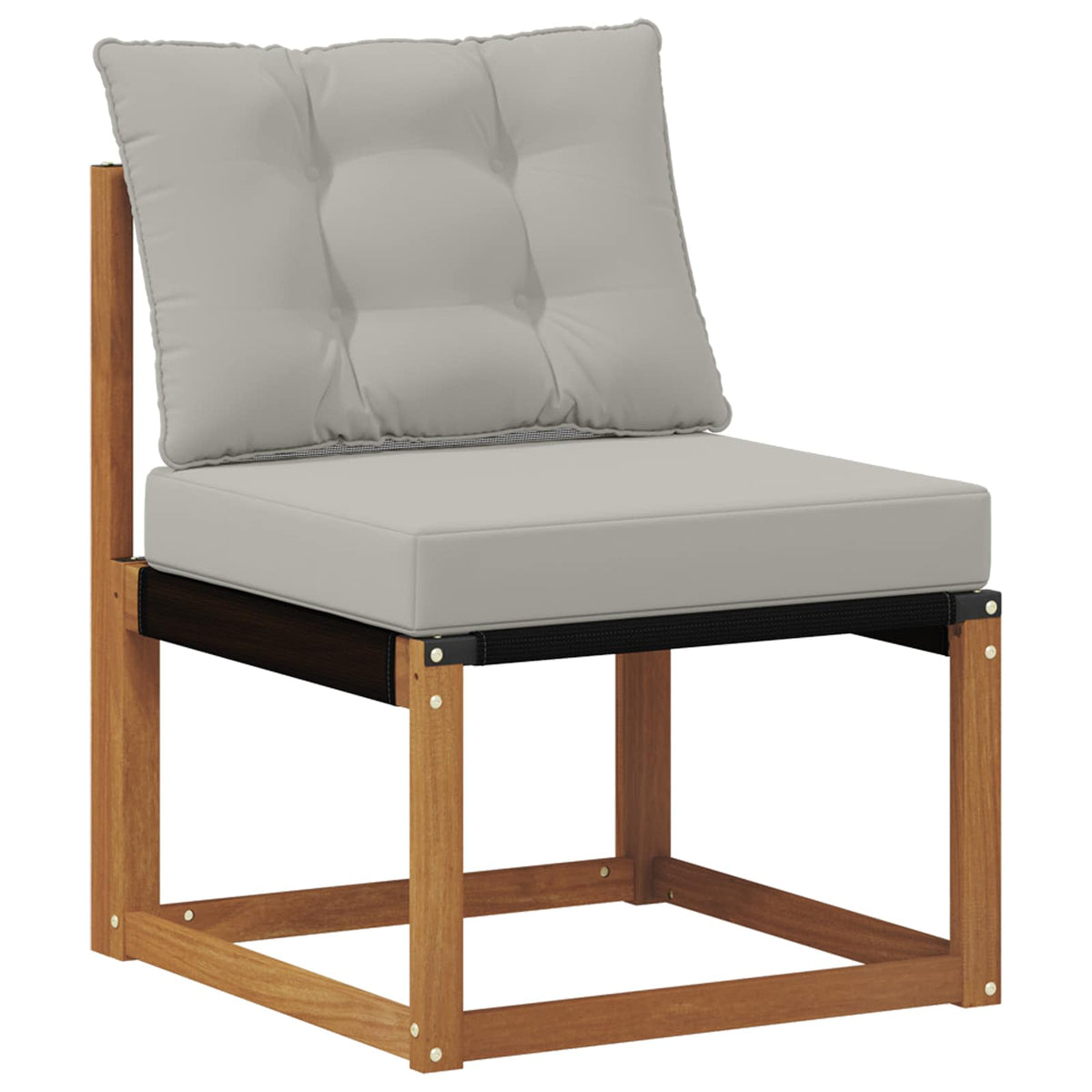 Set vanjskih sofa 4 kom. Prirodna i svijetlo siva Smeđa 190 x 130,5 x 73 cm