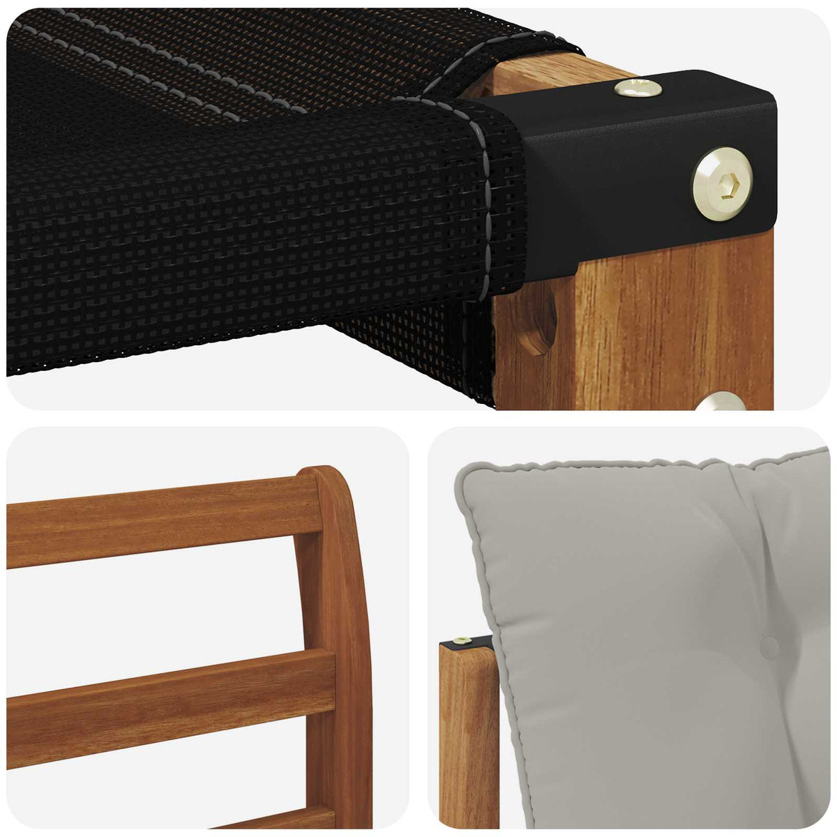 Set vanjskih sofa 5 kom. Prirodna i svijetlo siva Smeđa 249 x 130,5 x 73 cm