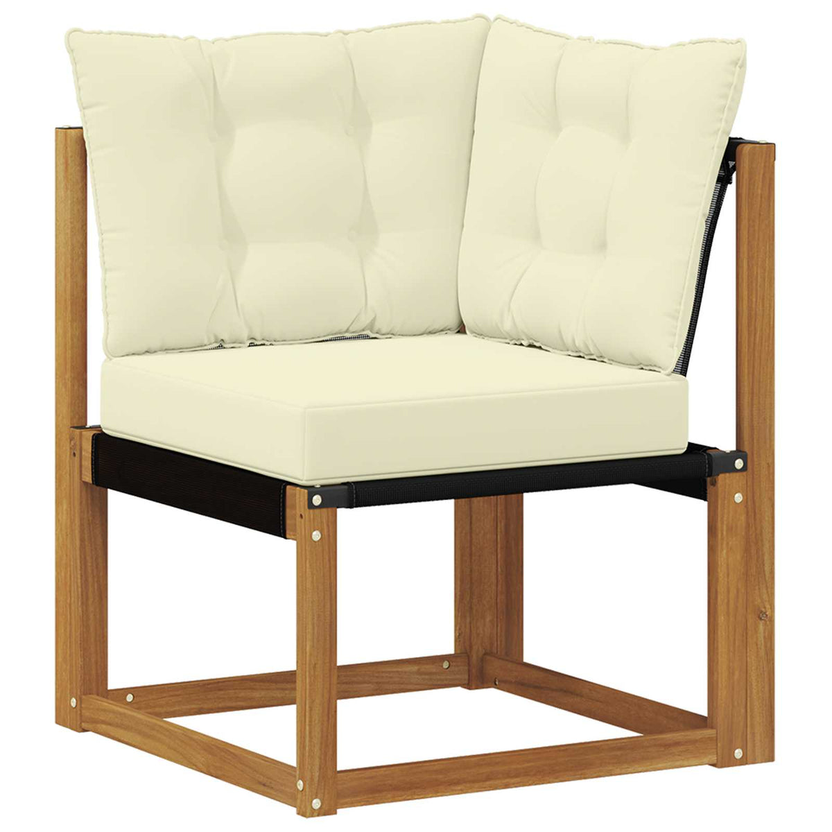 Set vanjskih sofa 6 kom. Prirodna i krem Smeđa 304 x 126,5 x 73 cm