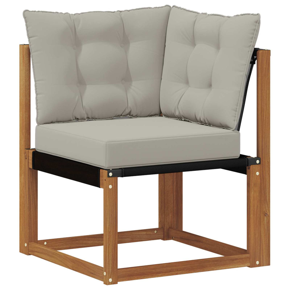 Set vanjskih sofa 6 kom. Prirodna i svijetlo siva Smeđa 306 x 128,5 x 73 cm