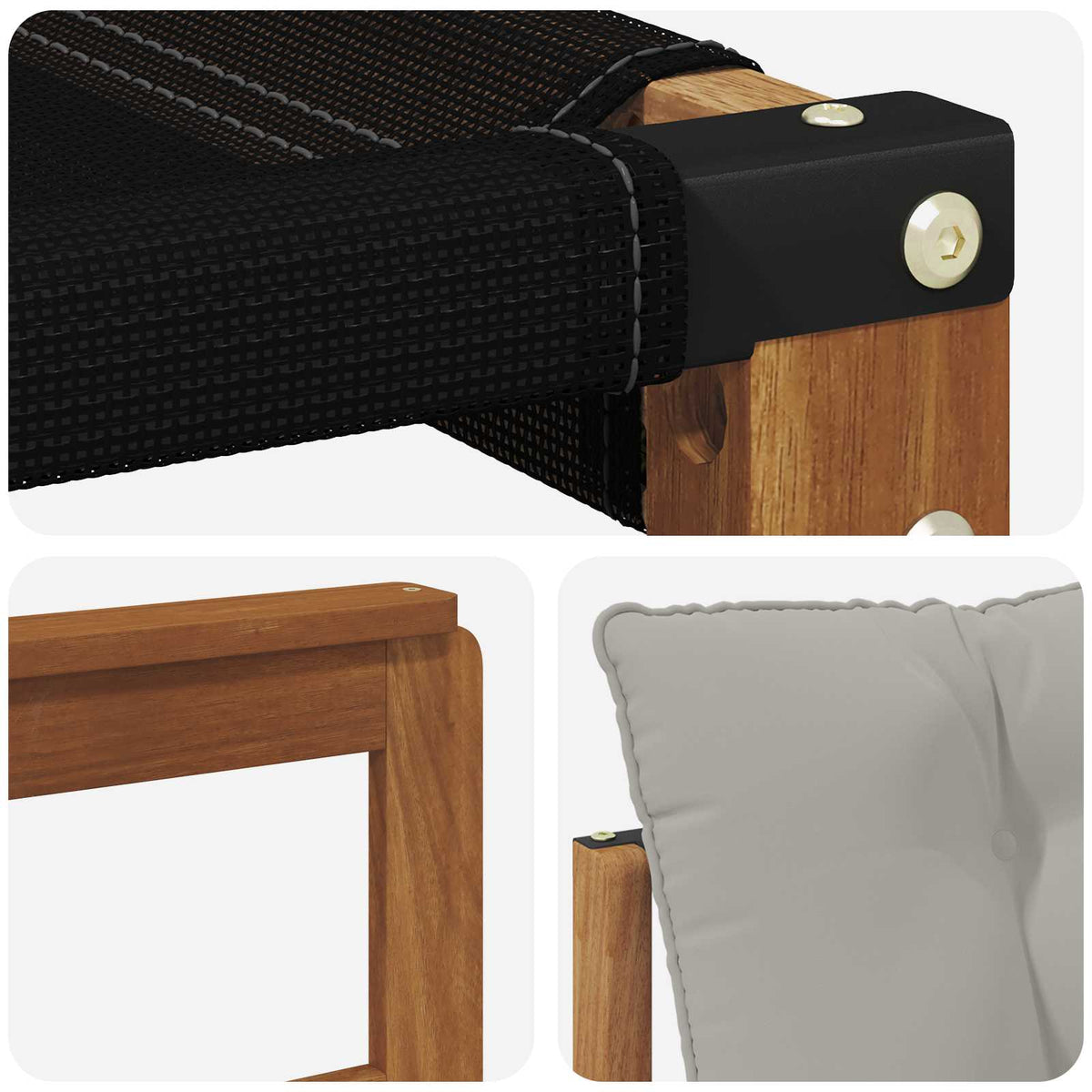 Set vanjskih sofa 6 kom. Prirodna i svijetlo siva Smeđa 247 x 128,5 x 73 cm
