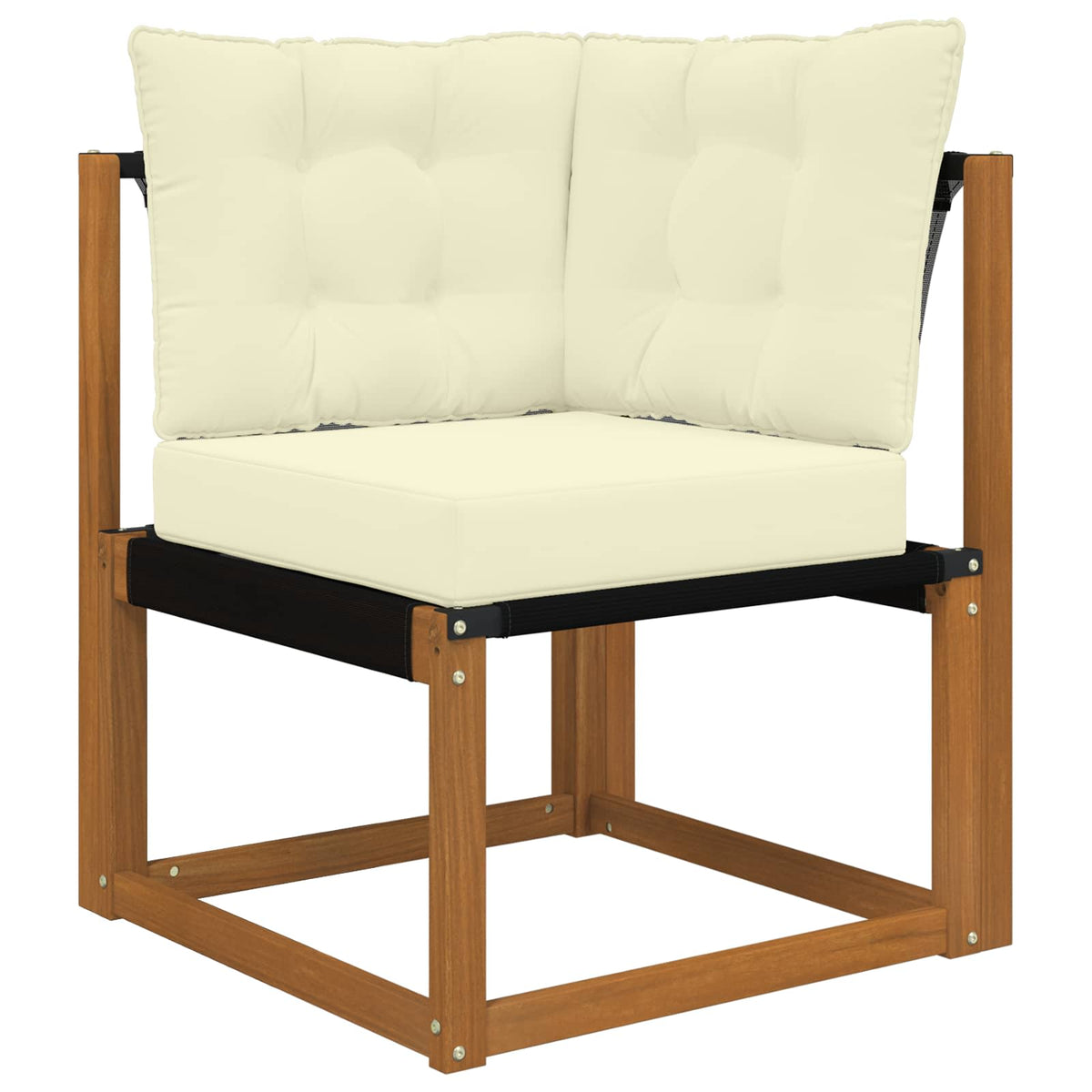 Set vanjskih sofa 6 kom. Prirodna i krem Smeđa 245 x 130,5 x 73 cm