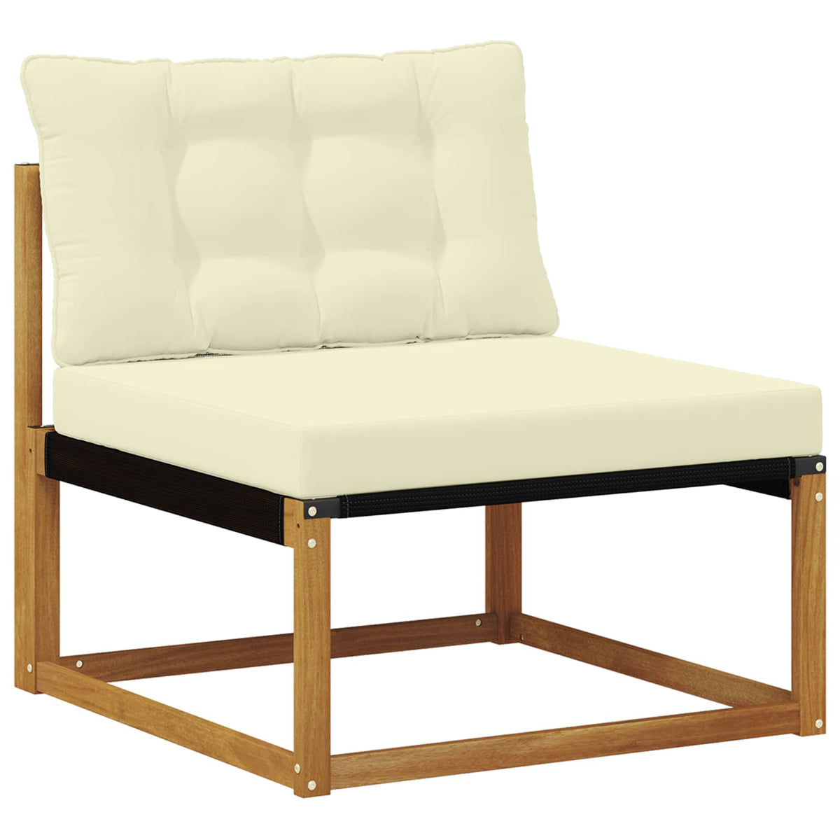 Set vanjskih sofa 4 kom. Prirodna i krem Smeđa 254 x 162,5 x 73 cm
