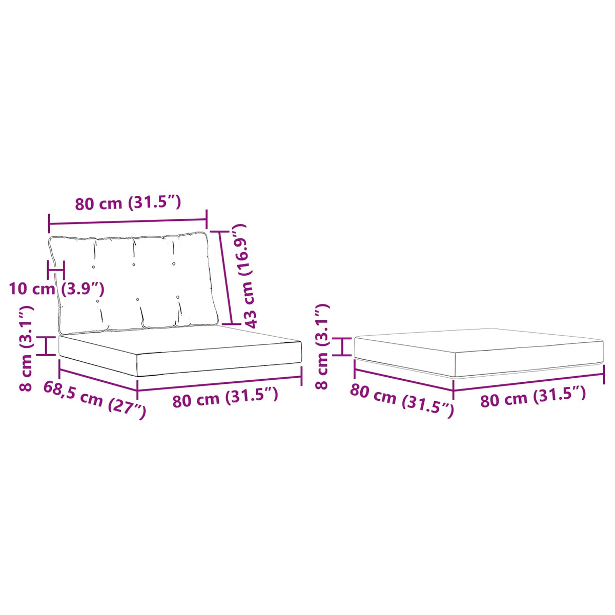Set vanjskih sofa 4 kom. Prirodna i krem Smeđa 254 x 162,5 x 73 cm
