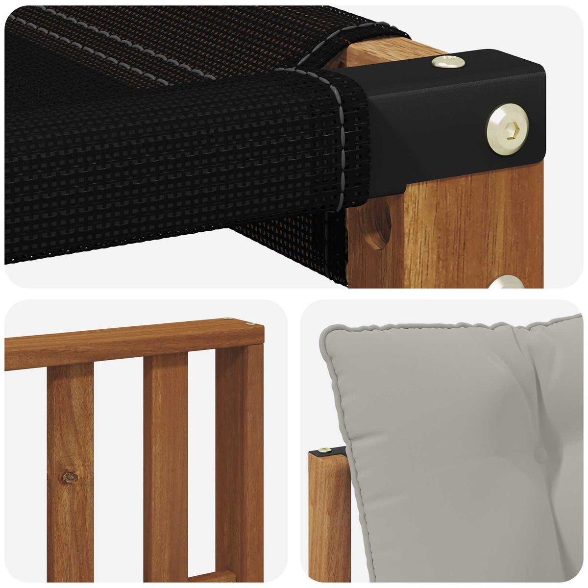 Set vanjskih sofa 5 kom. Prirodna i svjetlosiva Smeđa 329 x 162,5 x 73 cm