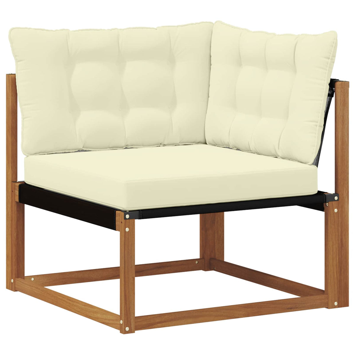 Set vanjskih sofa 6 kom. Prirodna i krem Smeđa 325 x 170,5 x 73 cm