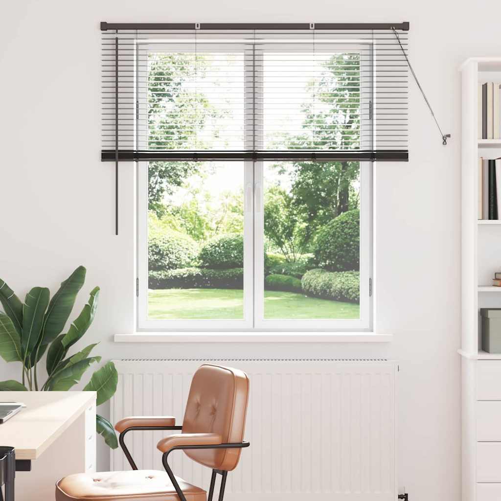 Venecijanski zastore Crna 130 x 130 cm Aluminij