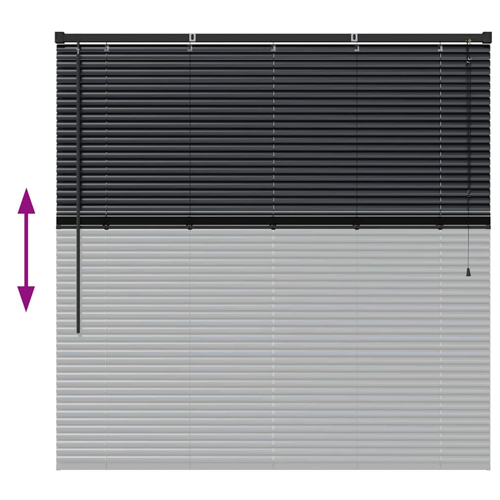 Venecijanski zastore Crna 130 x 130 cm Aluminij