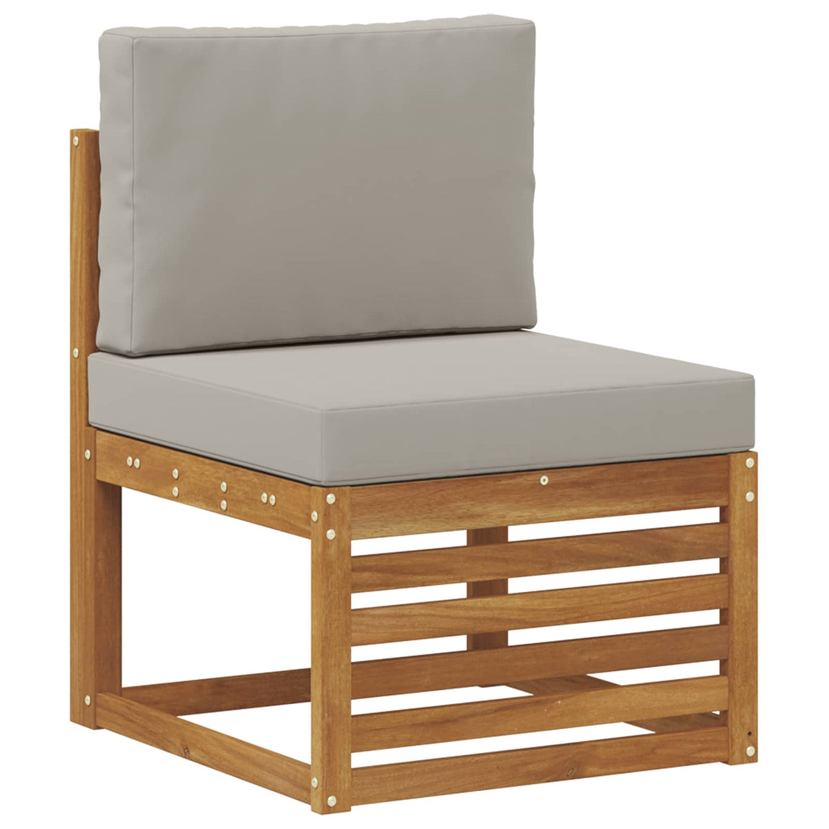 Set vanjskih sofa 5 kom. Prirodna i svijetlo siva 59 x 59 x 37 cm