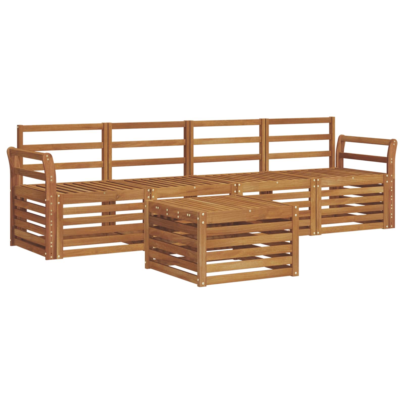 Setovi sofa Prirodna Čvrsto drvo akacije