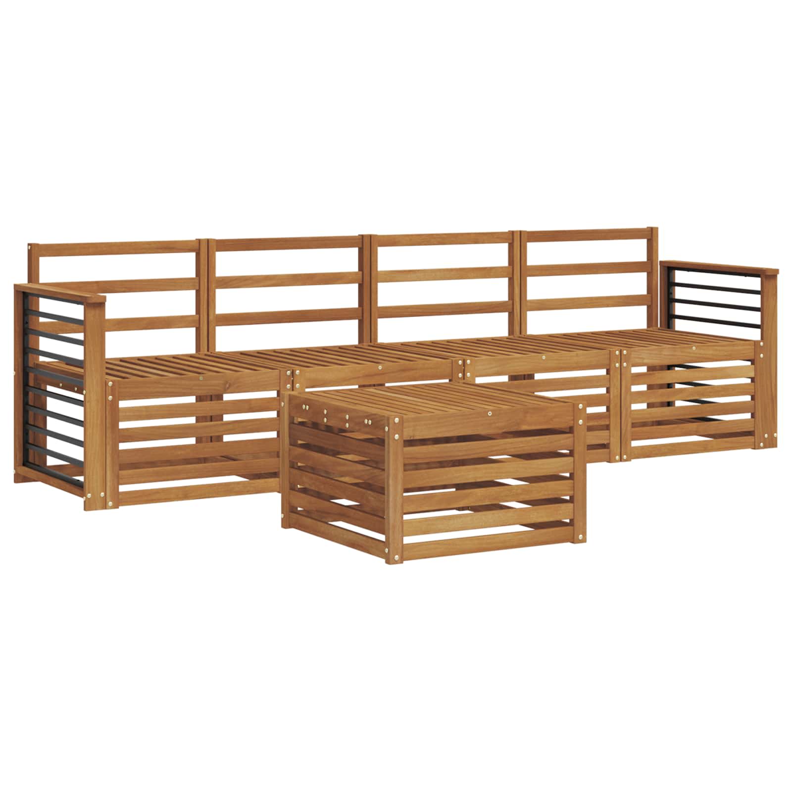 Setovi sofa Prirodna Čvrsto drvo akacije