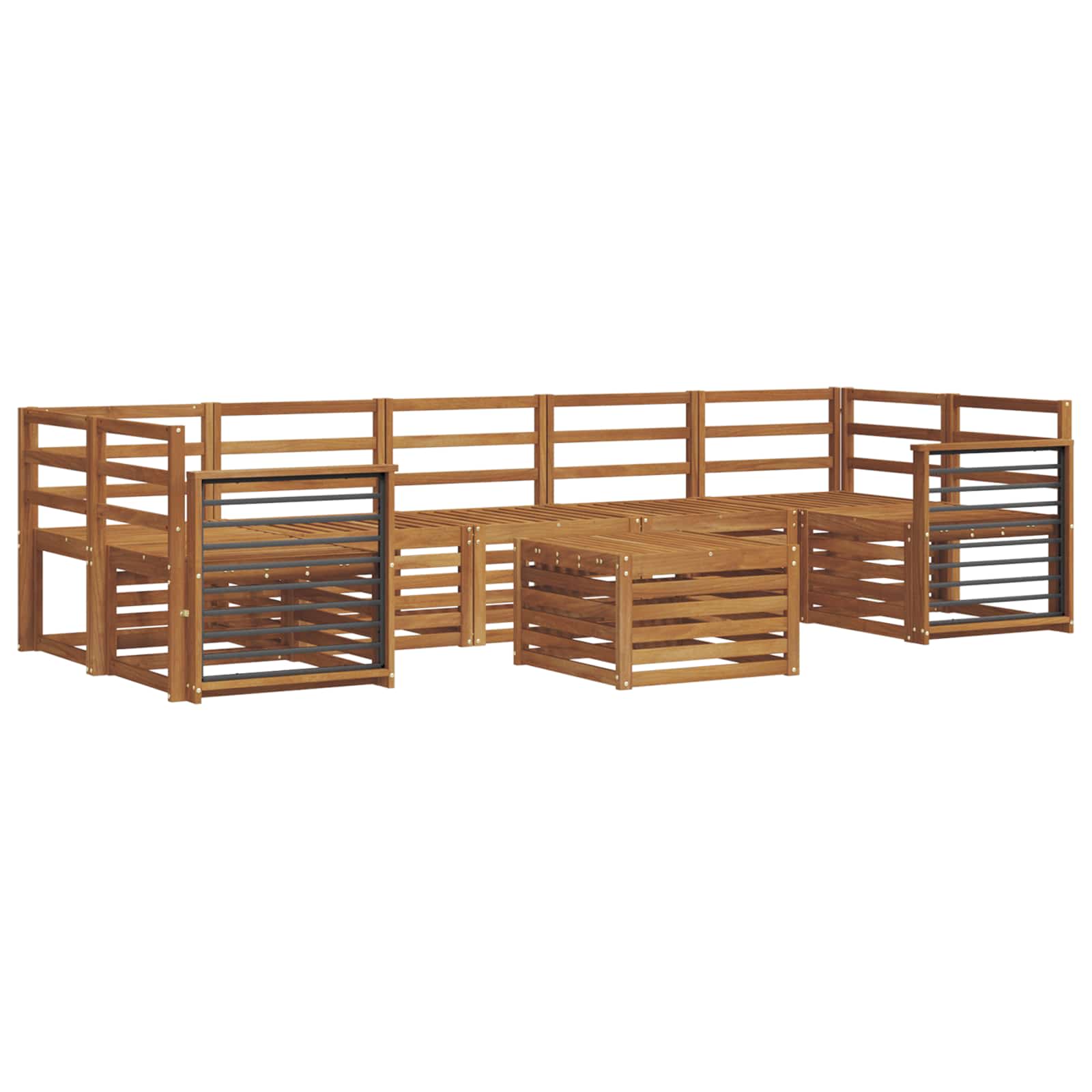 Setovi sofa Prirodna Čvrsto drvo akacije