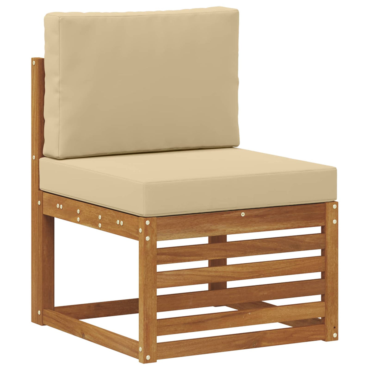 Set vanjskih sofa 4 kom. Prirodna i bež Bijela 193,5 x 122,5 x 73 cm