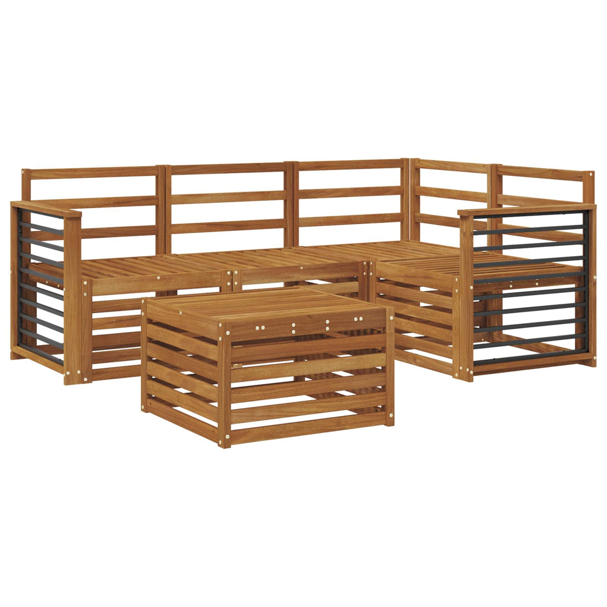 Set vanjskih sofa 5 kom. Prirodna Poliester