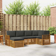 Set vanjskih sofa 6 kom. Prirodna i antracit Poliester 247 x 128,5 x 73 cm