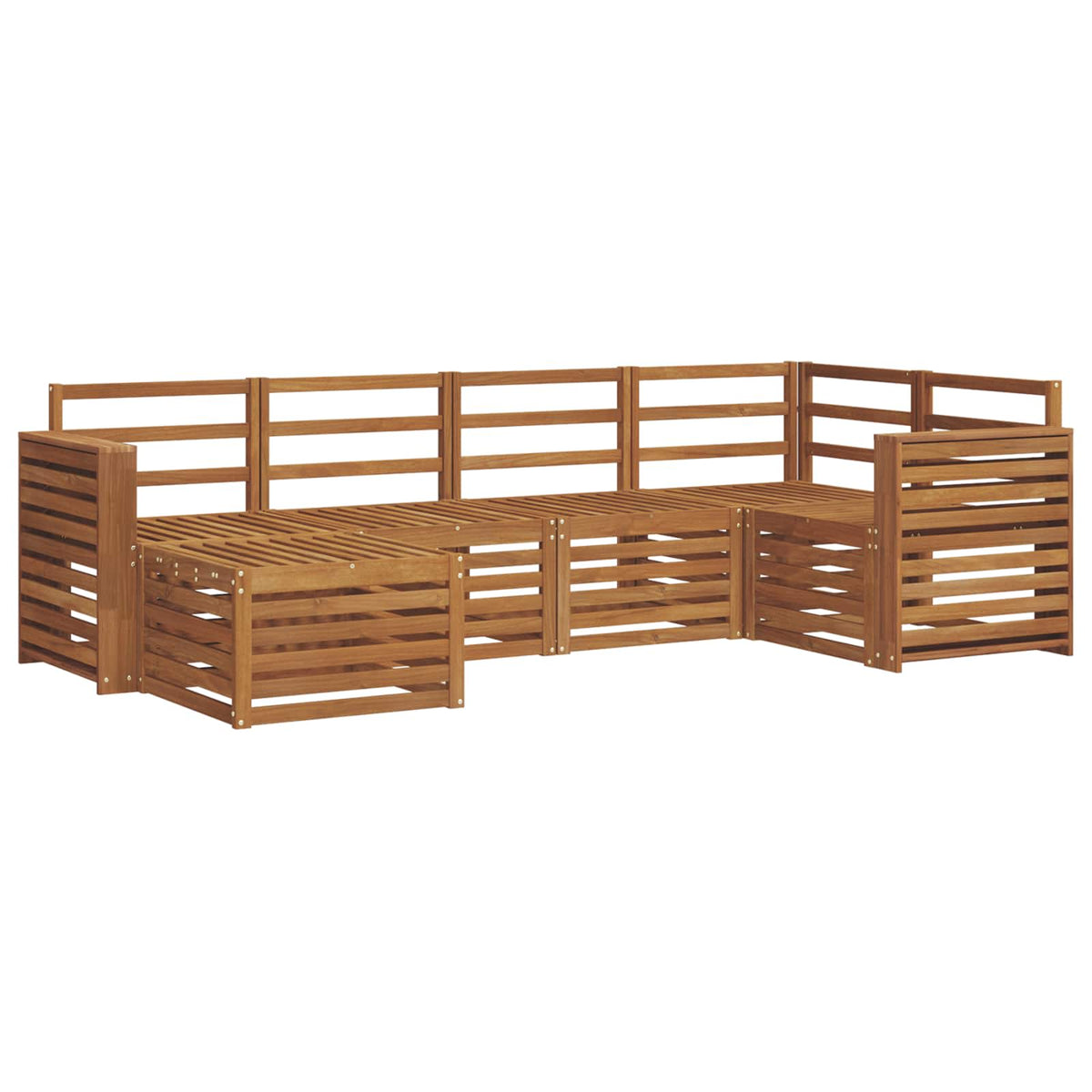Set vanjskih sofa 6 kom. Prirodna Poliester 251 x 132,5 x 73 cm