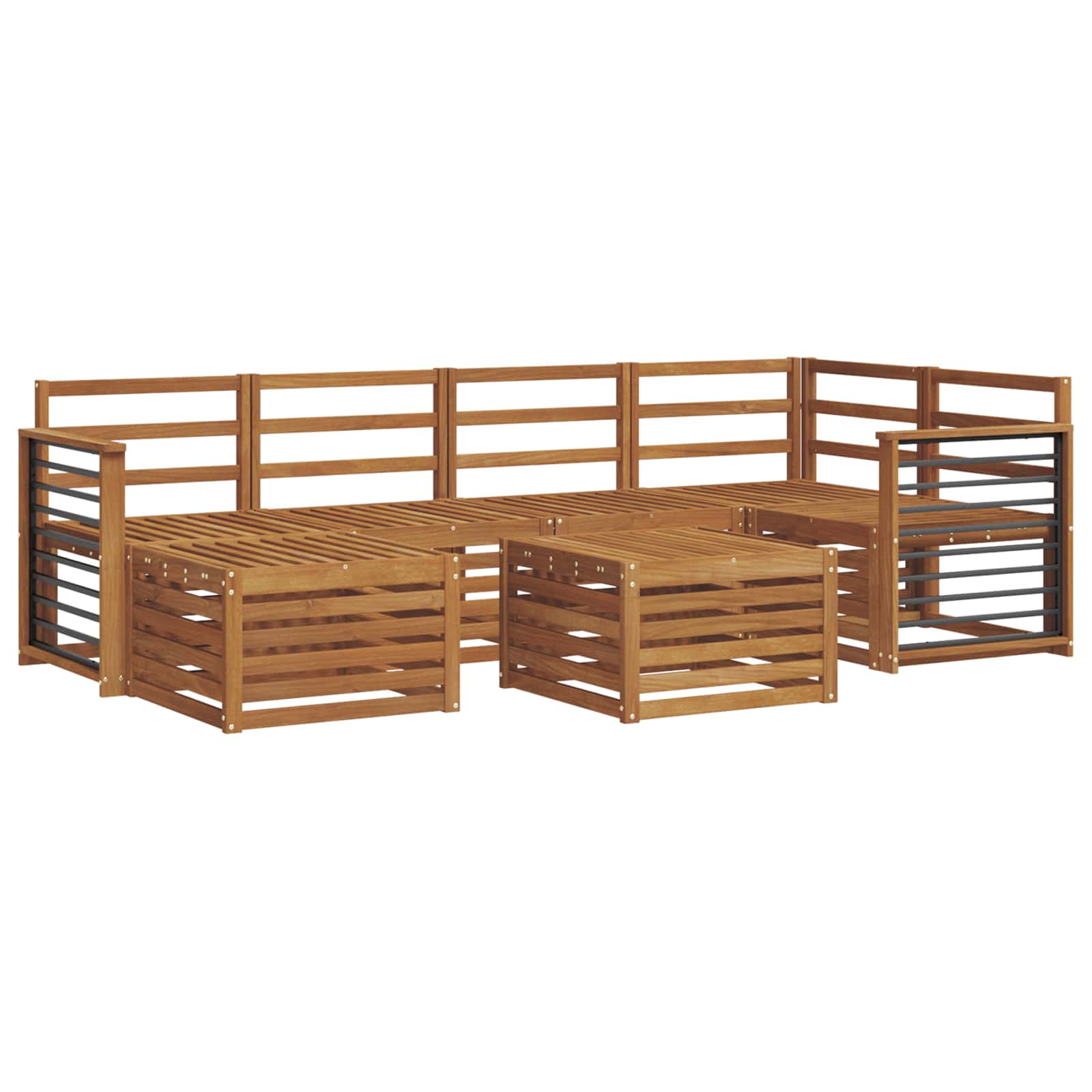 Setovi sofa Prirodna Čvrsto drvo akacije