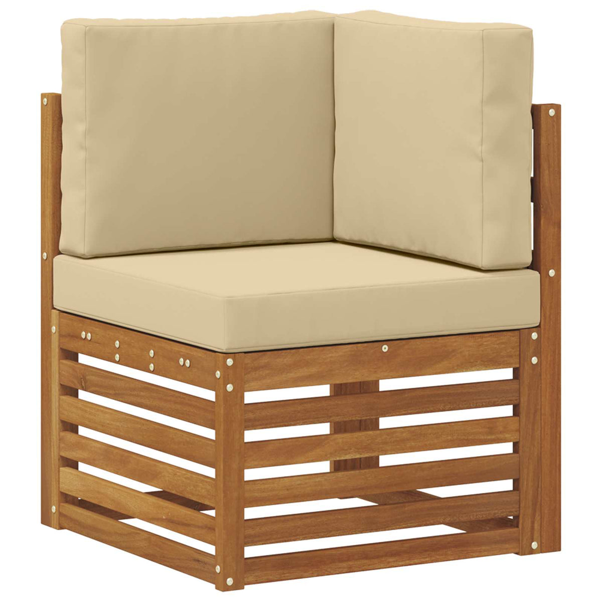 Set vanjskih sofa 6 kom. Prirodna Smeđa 245 x 128,5 x 73 cm