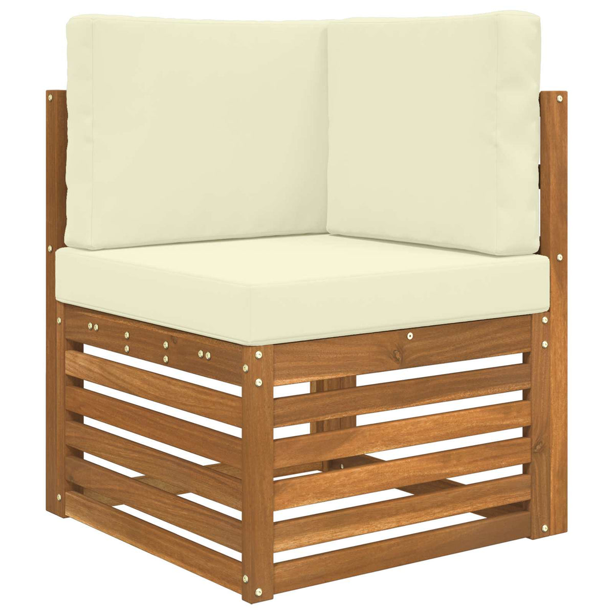Set vanjskih sofa 6 kom. Prirodna i krem Smeđa 245 x 126,5 x 73 cm