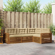 Set vanjskih sofa 4 kom. Prirodna i bež Smeđa 251,5 x 172,5 x 73 cm