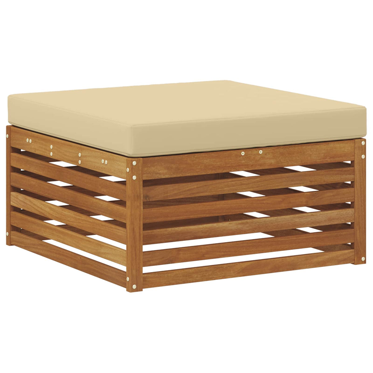 Set vanjskih sofa 6 kom. Prirodna i bež 325 x 166,5 x 73 cm