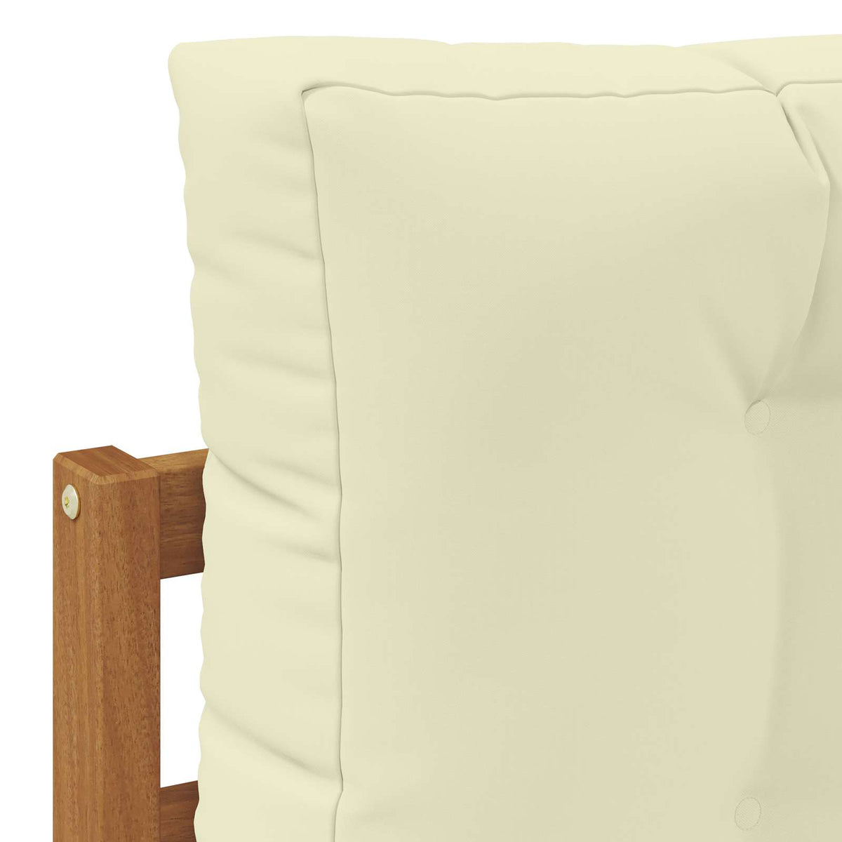 Set vanjskih sofa 6 kom. Prirodna i krem Čvrsto drvo akacije 325 x 168,5 x 73 cm