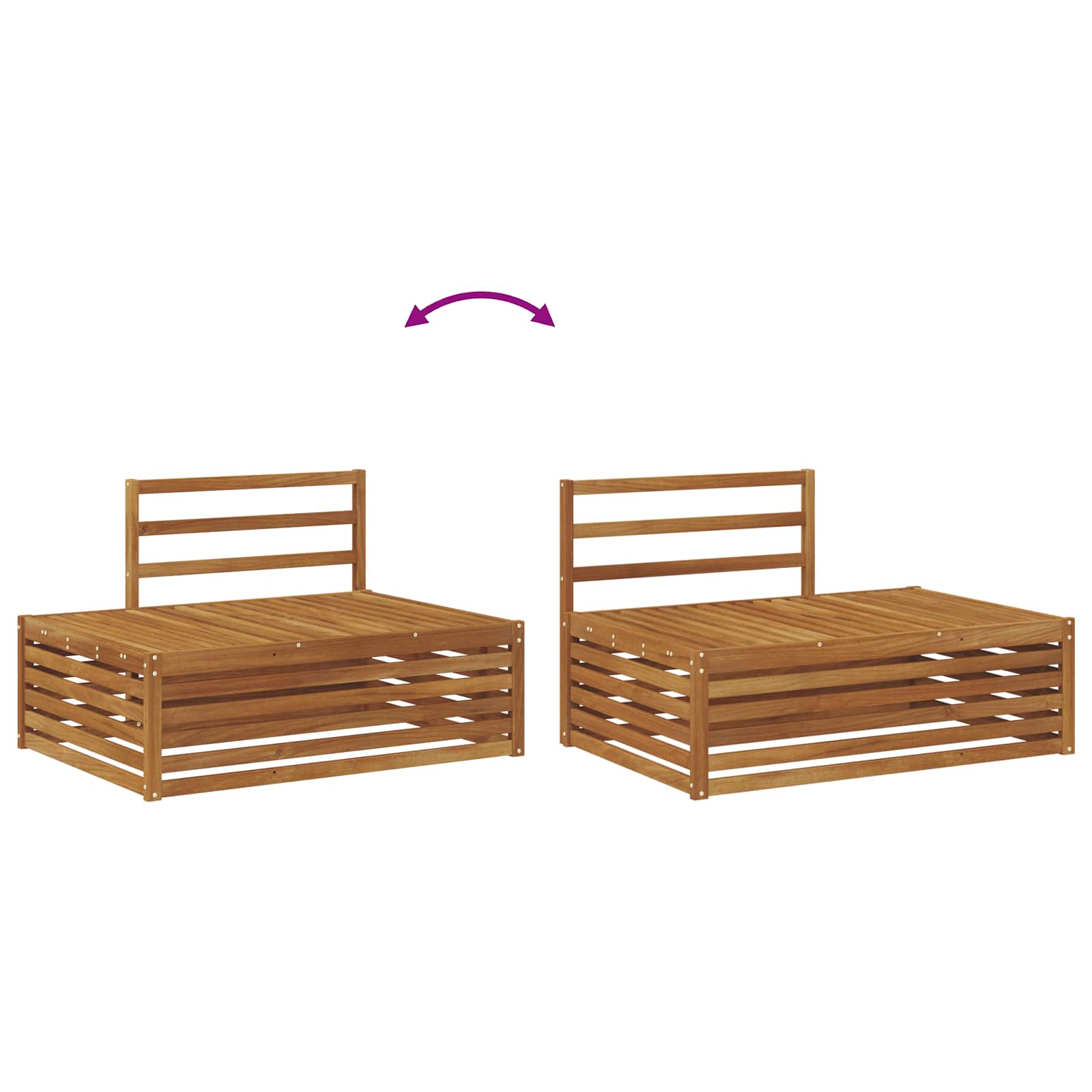 Set vanjskih sofa Prirodna 203,5 x 83 x 73 cm
