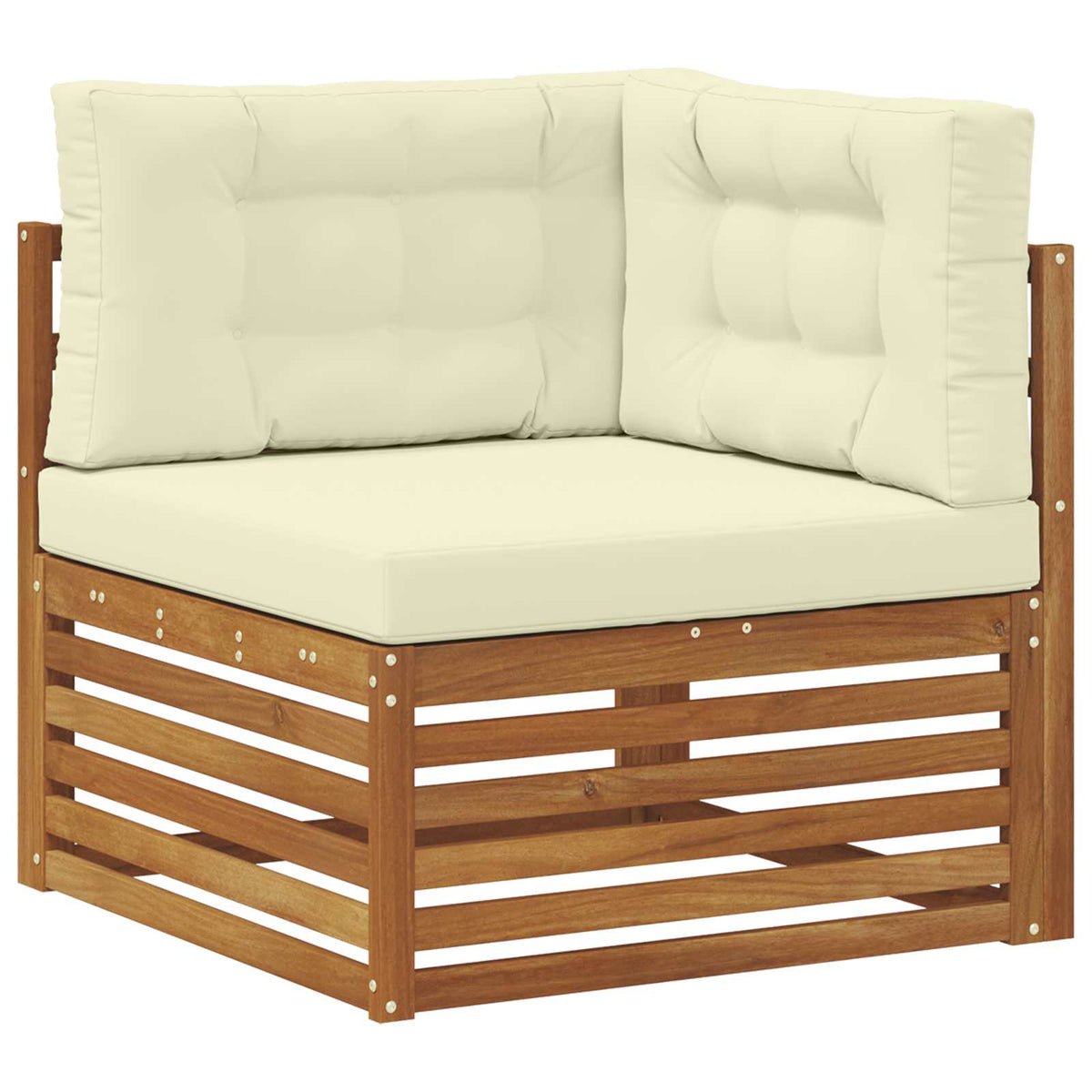 5 kom. Set vanjskih sofa Čvrsto drvo akacije i poliester