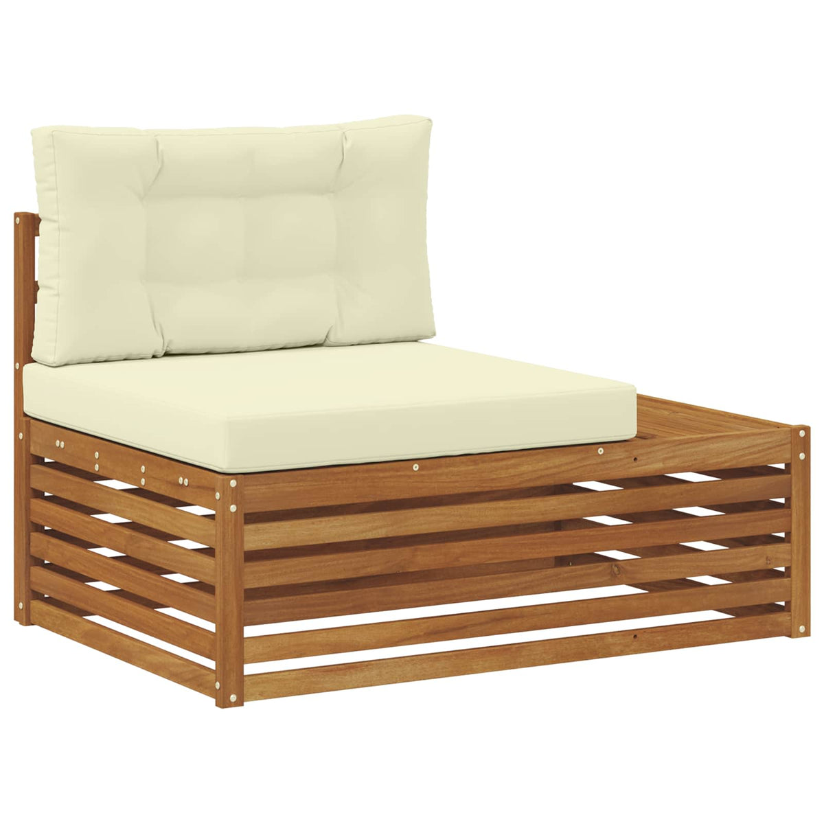 5 kom. Set vanjskih sofa Čvrsto drvo akacije i poliester