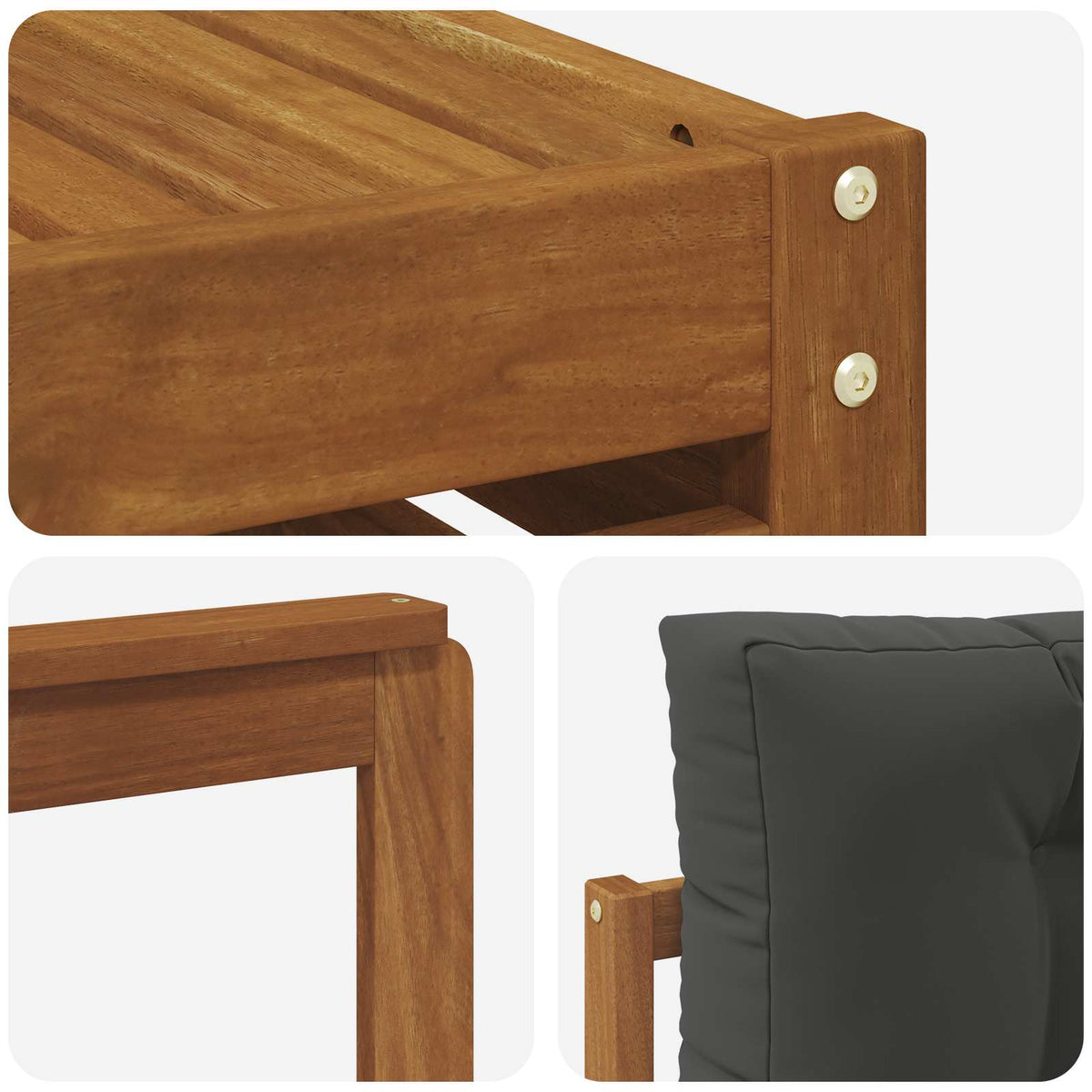 Set vanjskih sofa 10 kom. Prirodna i antracit 79 x 79 x 37 cm