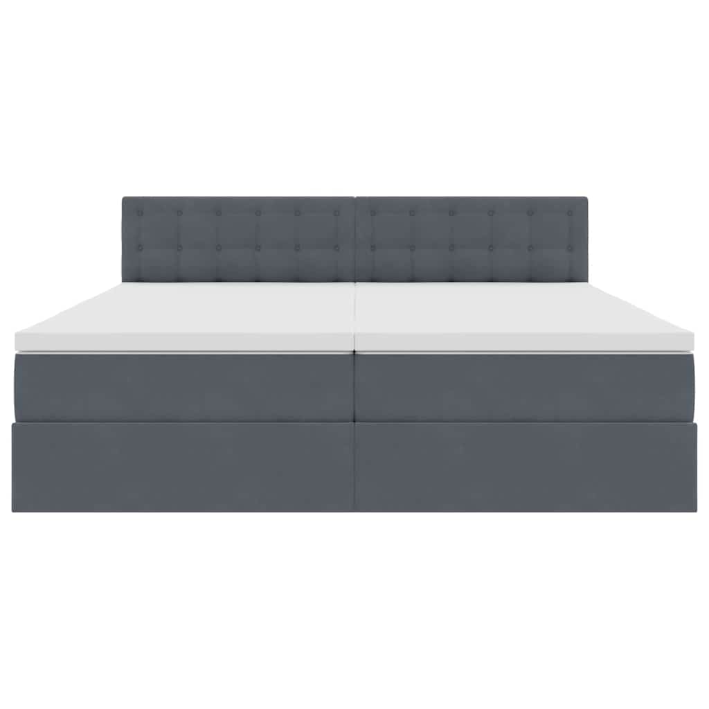 Krevet s od storage 2 kom. Tamno siva 180 x 200 cm Velvet