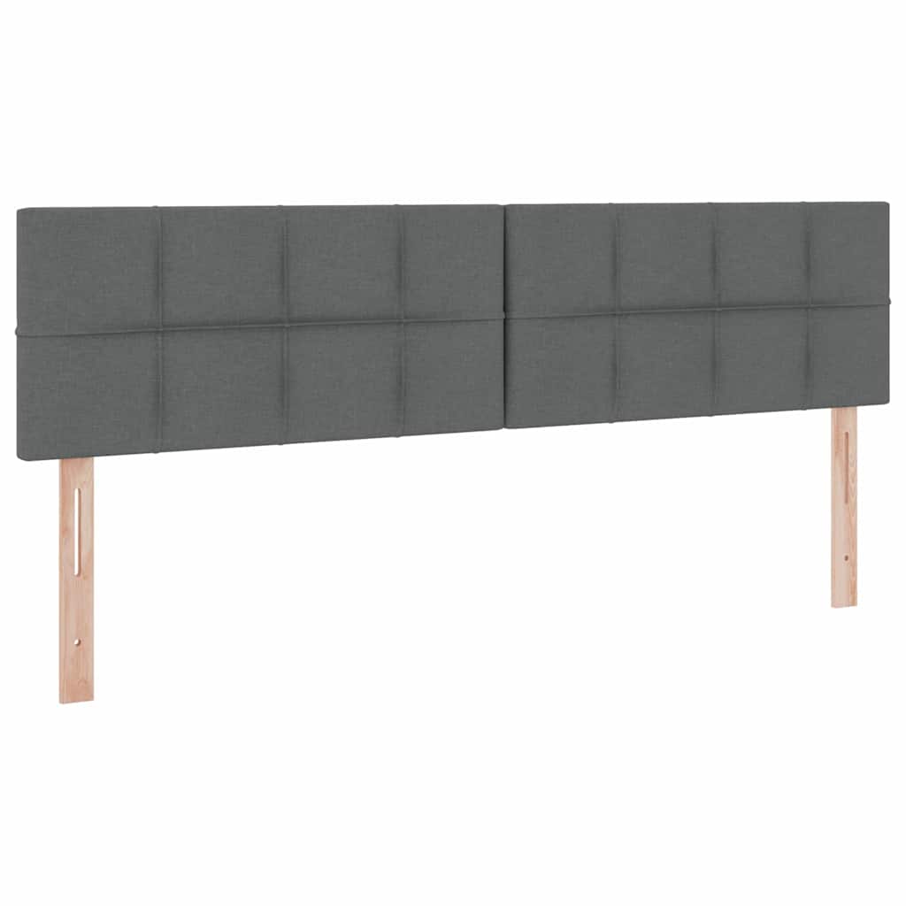 LED krevet za pohranu s madracem Tamnosiva 180 x 200 cm Tkanina