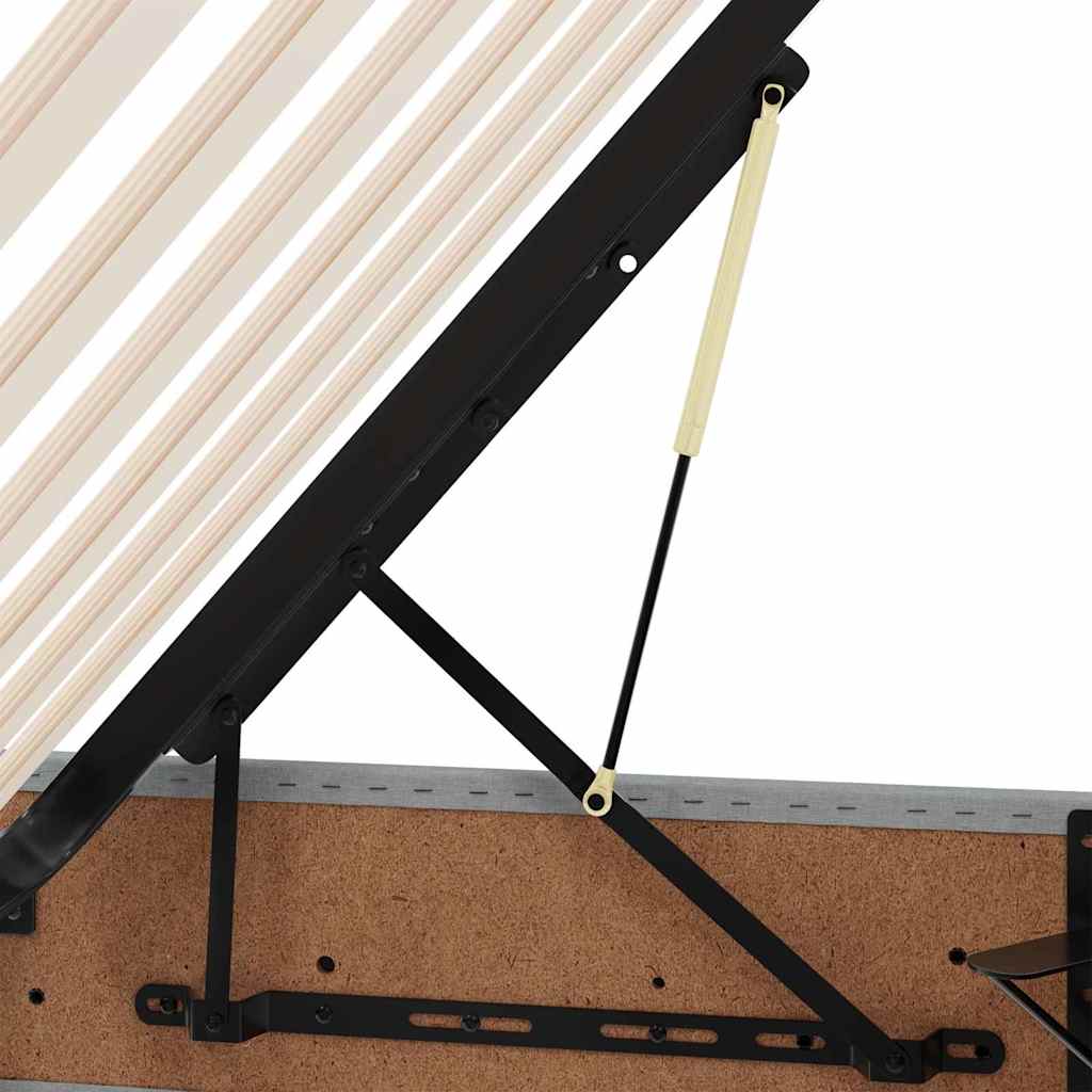 LED krevet za pohranu s madracem Svjetlosiva 100 x 200 cm