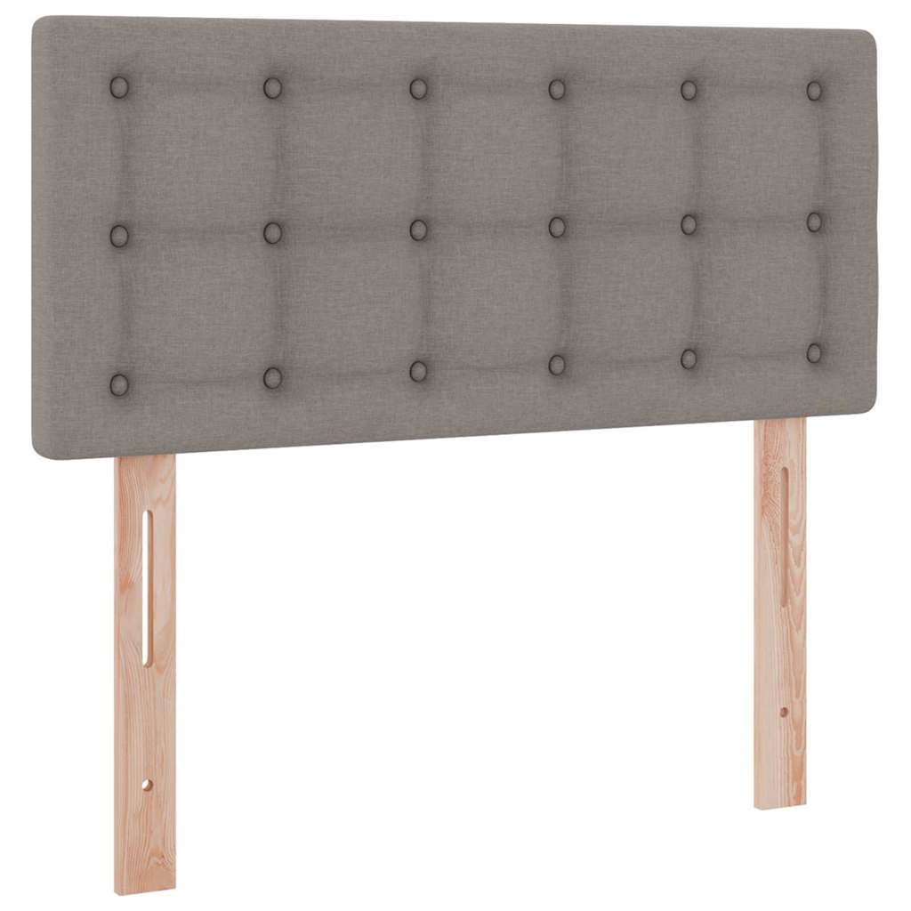 LED krevet za pohranu s madracem Sivosmeđa 90 x 190 cm Tkanina