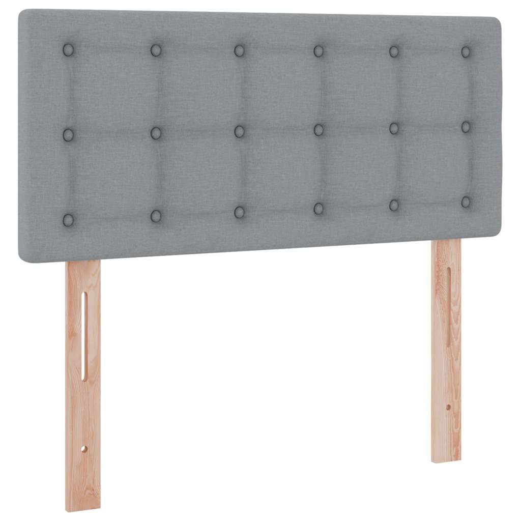 LED krevet za pohranu s madracem Svjetlosiva 100 x 200 cm