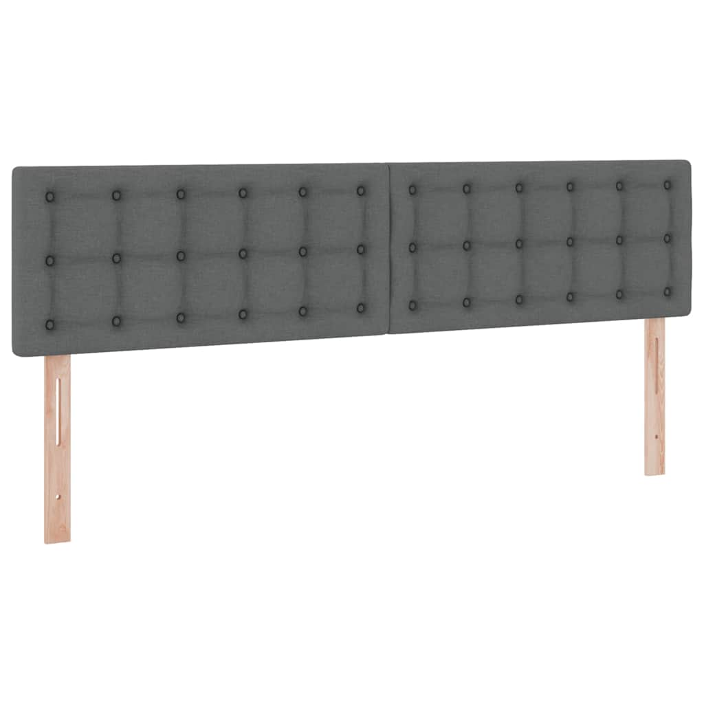 LED krevet za pohranu s madracem Tamnosiva 180 x 200 cm Tkanina