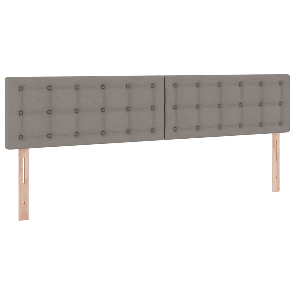 LED krevet za pohranu s madracem Sivosmeđa 200 x 200 cm Tkanina